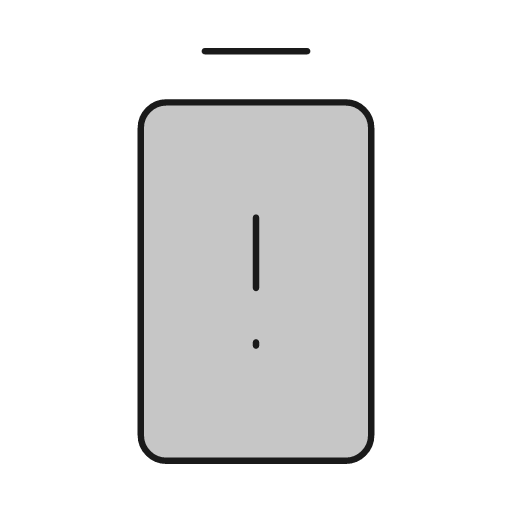 Battery warn duo icon, line style, from Glyphs