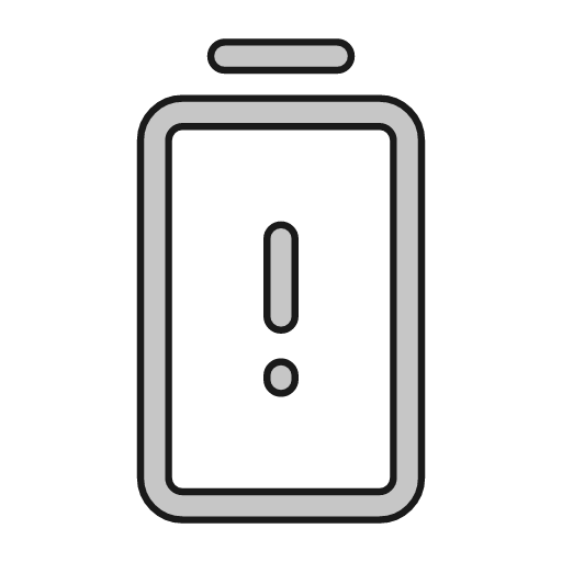 Battery warn outline icon, outline style, from Glyphs