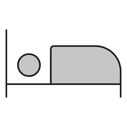 Bed duo icon, line style, from Glyphs