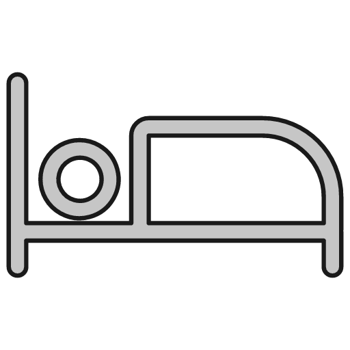 Bed outline icon, outline style, from Glyphs