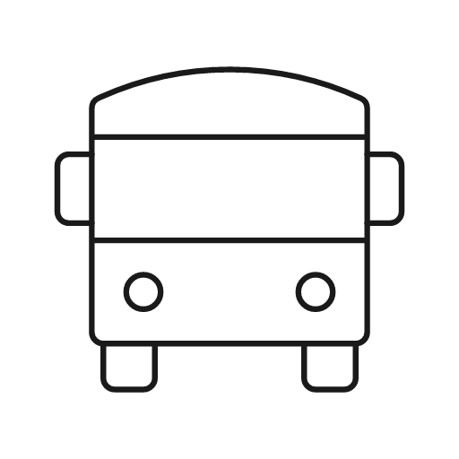 Bus icon, line style, from Glyphs