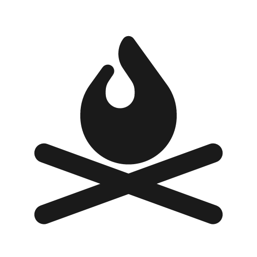 Campfire bold icon, bold style, from Glyphs