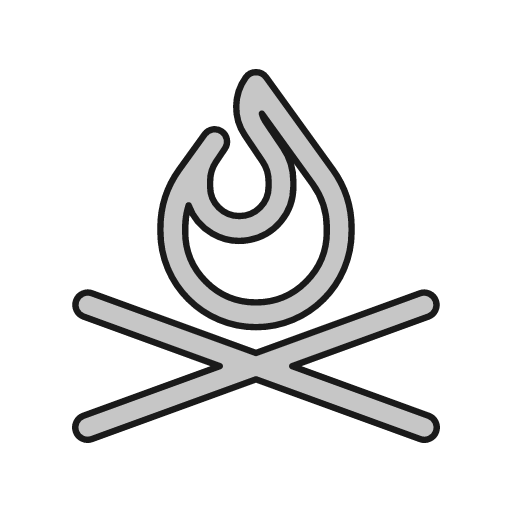 Campfire outline icon, outline style, from Glyphs