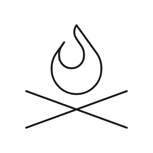 Campfire icon, line style, from Glyphs