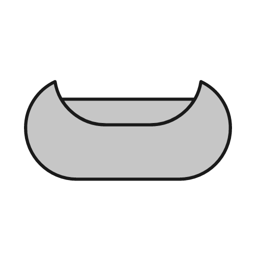 Canoe 2 duo icon, line style, from Glyphs