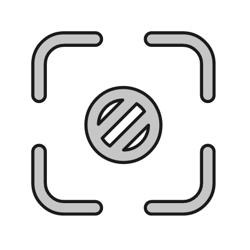 Center focus strong outline icon, outline style, from Glyphs