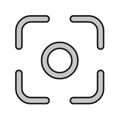 Center focus weak outline icon, outline style, from Glyphs