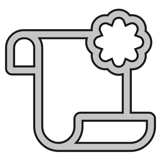 Certificate scroll outline icon, outline style, from Glyphs