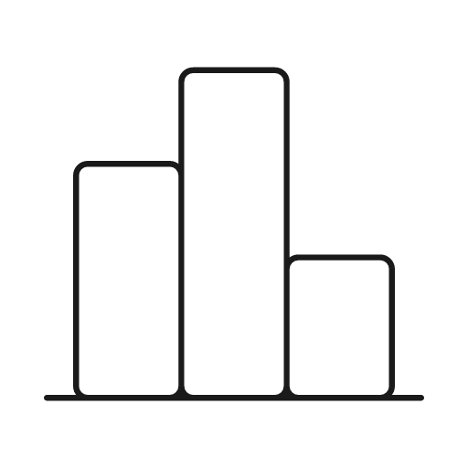 Chart bar 1 icon, line style, from Glyphs