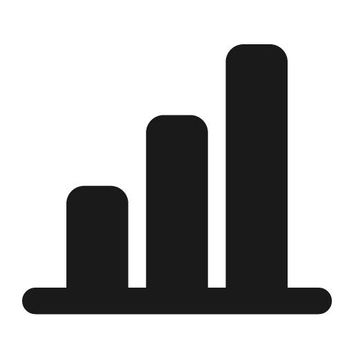 Chart bar bold icon, bold style, from Glyphs