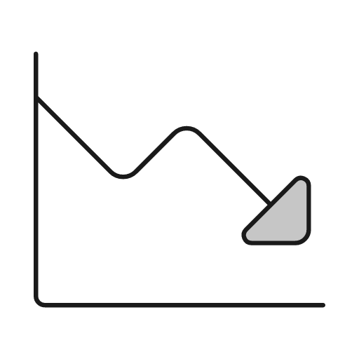 Chart line 1 duo icon, line style, from Glyphs