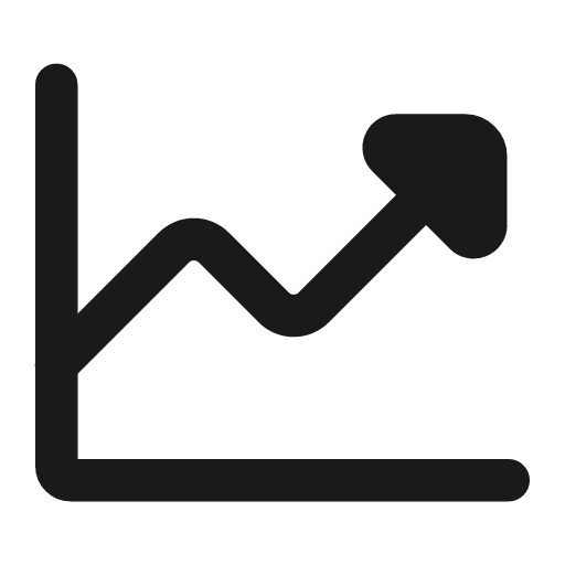 Chart line bold icon, bold style, from Glyphs
