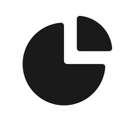 Chart pie slice bold icon, bold style, from Glyphs
