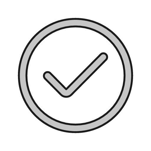 Check circle outline icon, outline style, from Glyphs
