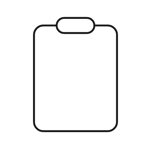 Clipboard icon, line style, from Glyphs
