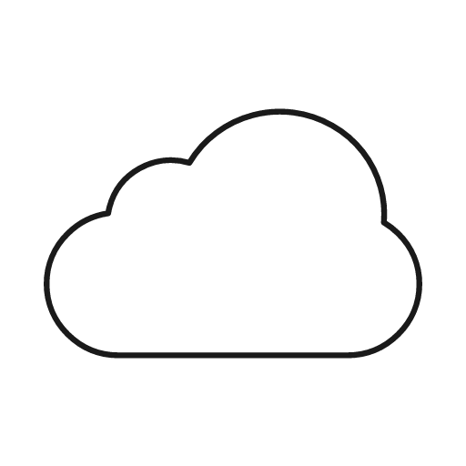 Cloud 1 icon, line style, from Glyphs