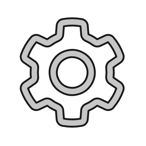 Cog outline icon, outline style, from Glyphs
