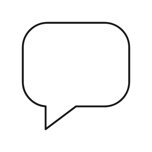 Comment 2 icon, line style, from Glyphs