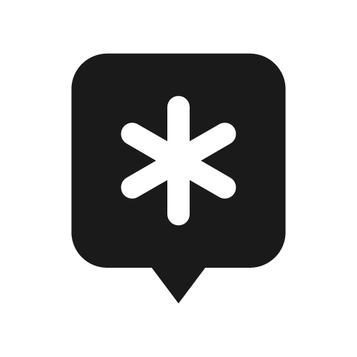 Comment asterisk bold icon, bold style, from Glyphs