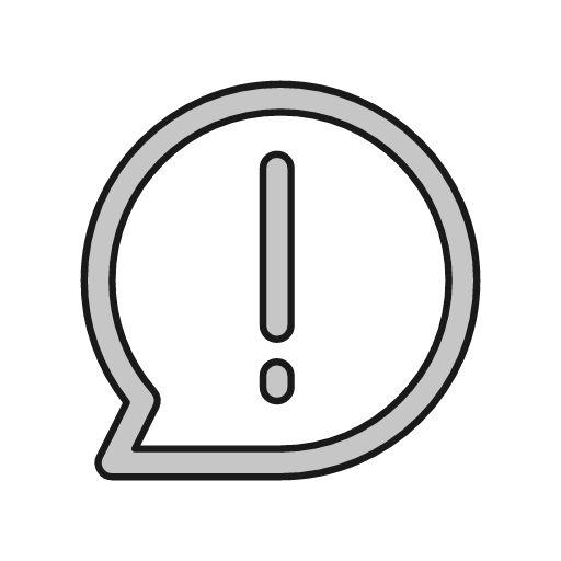 Comment exclamation outline icon, outline style, from Glyphs