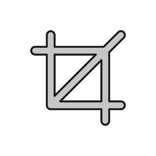 Crop outline icon, outline style, from Glyphs