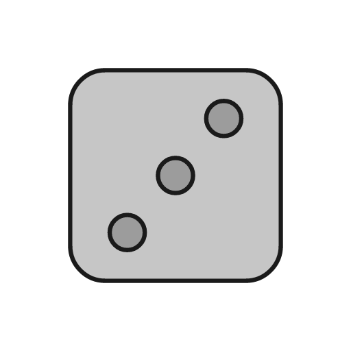 Die 3 duo icon, line style, from Glyphs
