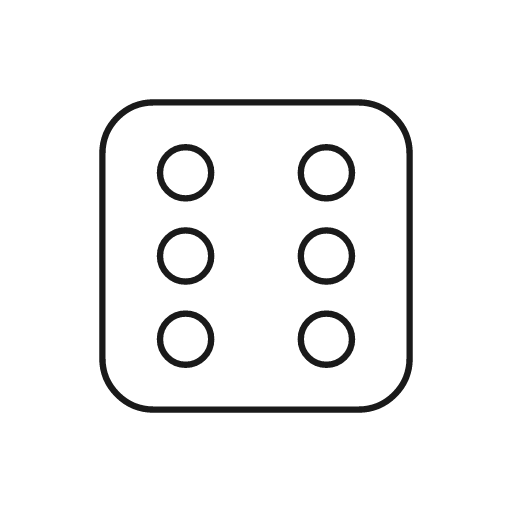 Die icon, line style, from Glyphs