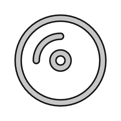 Disc outline icon, outline style, from Glyphs