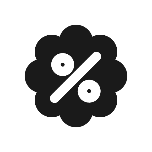 Discount bold icon, bold style, from Glyphs