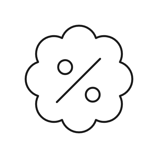 Discount icon, line style, from Glyphs