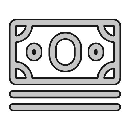 Dollar bills outline icon, outline style, from Glyphs