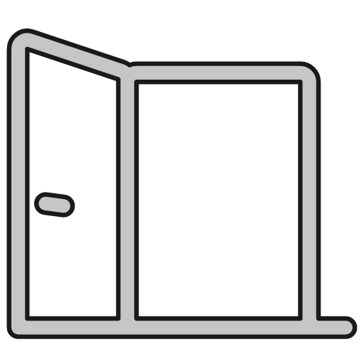 Door open 1 outline icon, outline style, from Glyphs