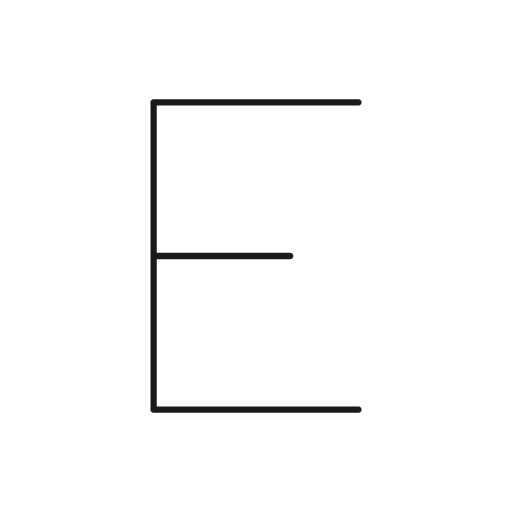 E duo icon, line style, from Glyphs