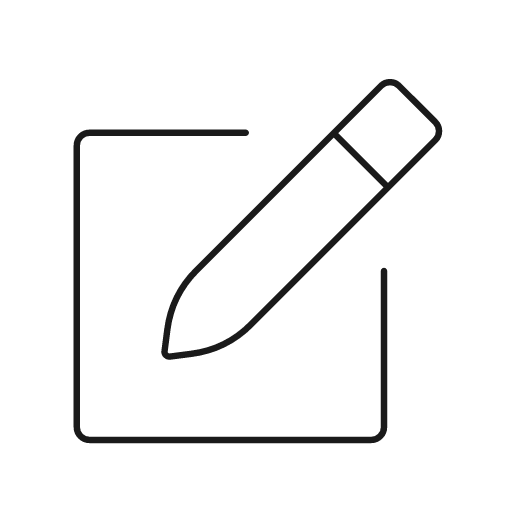 Edit icon, line style, from Glyphs