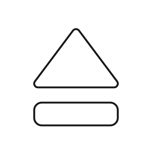 Eject icon, line style, from Glyphs