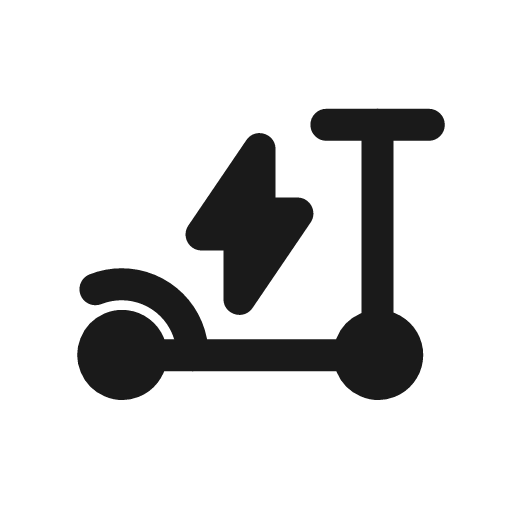 Electric scooter bold icon, bold style, from Glyphs