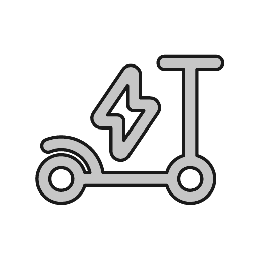 Electric scooter outline icon, outline style, from Glyphs