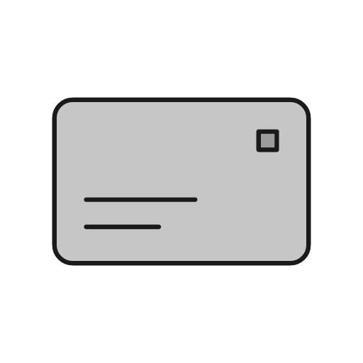 Envelope front duo icon, line style, from Glyphs