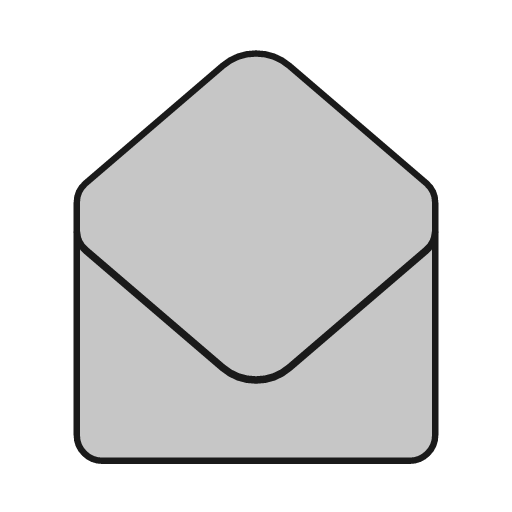 Envelope open duo icon, line style, from Glyphs