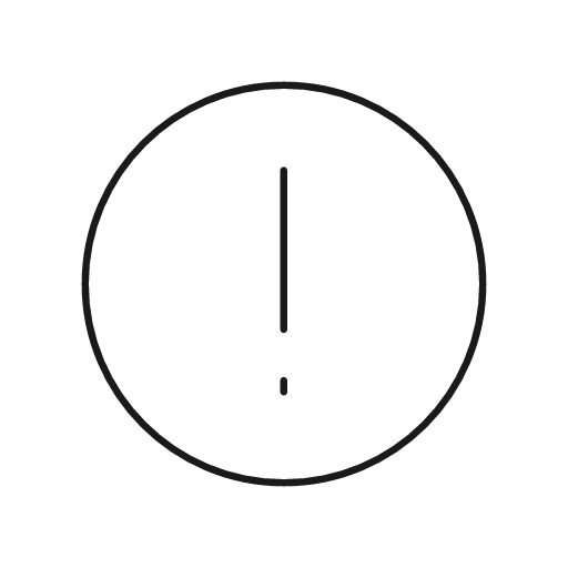 Exclamation circle icon, line style, from Glyphs