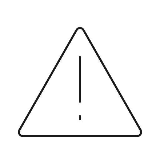 Exclamation triangle icon, line style, from Glyphs