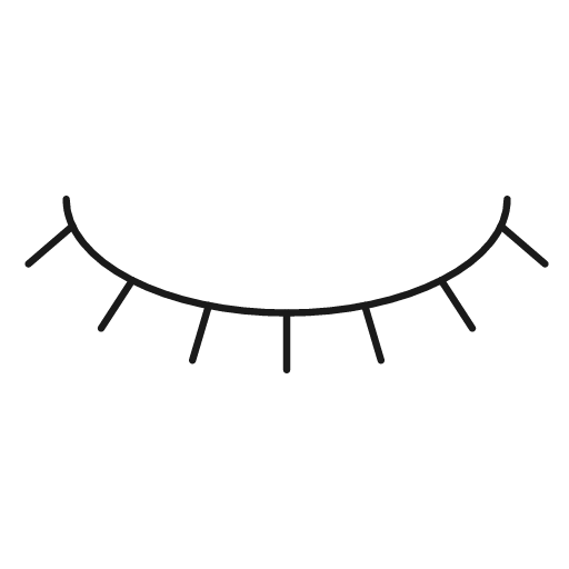 Eye lashes icon, line style, from Glyphs