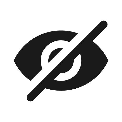 Eye slash bold icon, bold style, from Glyphs