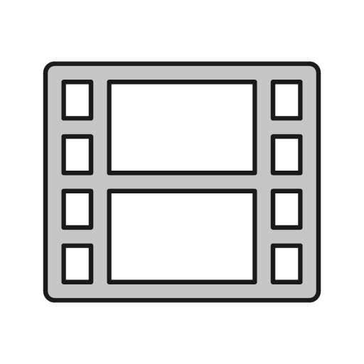 Film 1 outline icon, outline style, from Glyphs