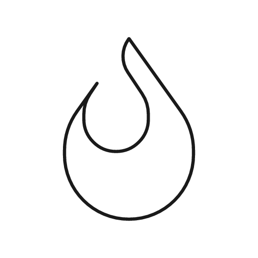 Fire 1 icon, line style, from Glyphs