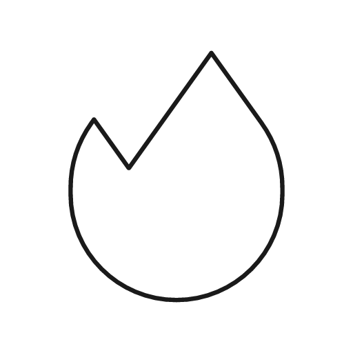 Fire icon, line style, from Glyphs
