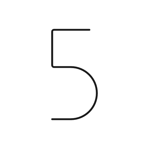 Five duo icon, line style, from Glyphs