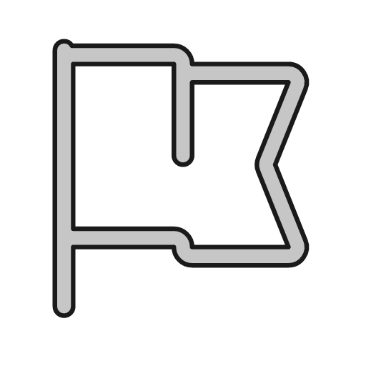 Flag 1 outline icon, outline style, from Glyphs