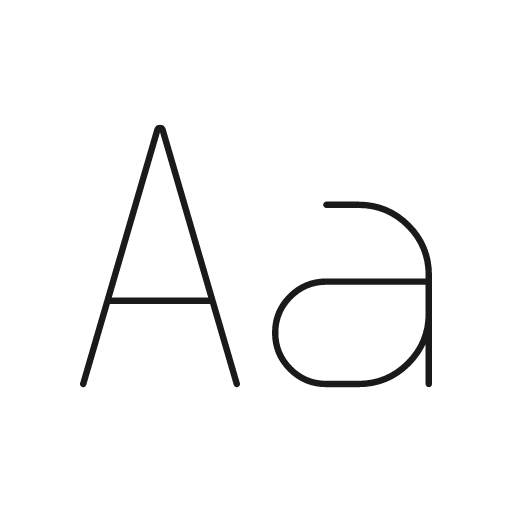 Font duo icon, line style, from Glyphs