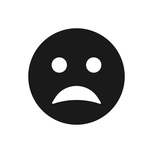 Frown open bold icon, bold style, from Glyphs